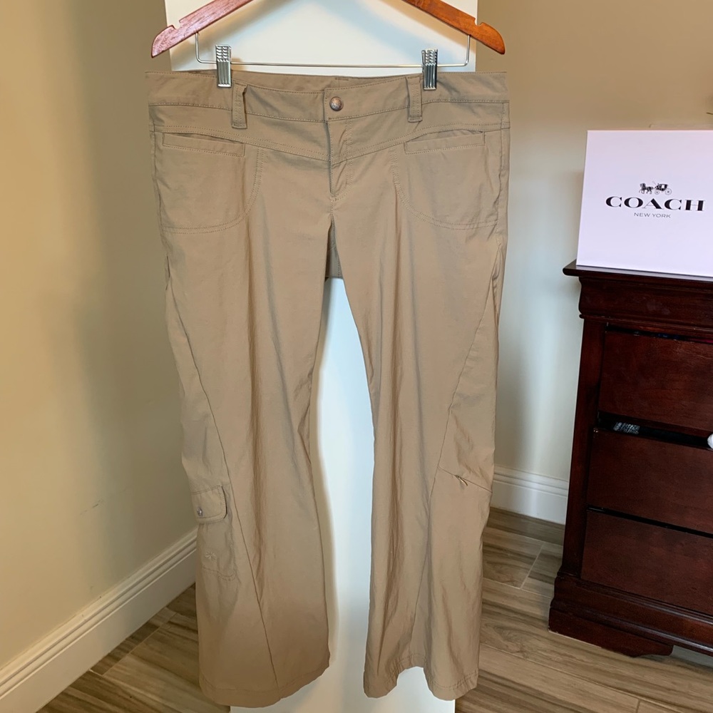 Athleta pants sz 14P khaki tan color